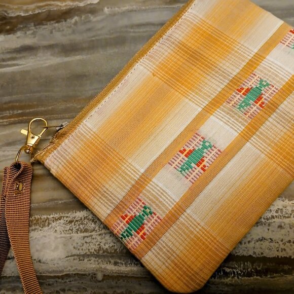 New Western Phoenix Pouch Clutch Wristlet Rust wallet envelope cosmetics bag - Picture 3 of 6